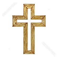 Watercolor cross, Easter religious symbol