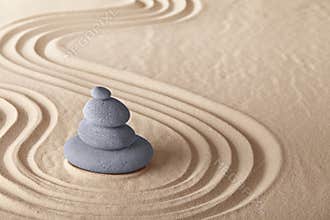 Zen garden meditation stone background