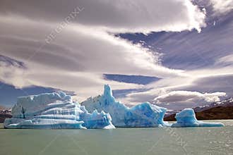 Icebergs from Upsala Glacier in the Argentino Lake, Argentina