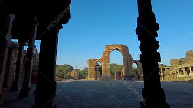 Quwwat-ul-Islam mosque at qutub complex ,Delhi ,India