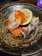 Sashimi, combinaison of raw fish, japanese food, Japan