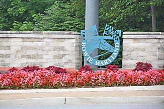 Bowie Maryland Sign in Blue Metal