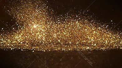 Congratulations on the 15th anniversary, golden confetti, congratulations on a memorable date