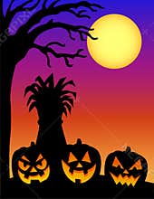 Halloween Pumpkin Silhouette/e