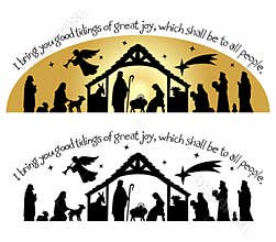 Nativity Christmas Silhouette/eps