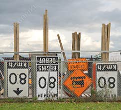 Construction traffic signs