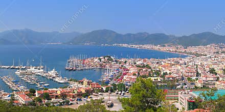 The harbor, yaht and beaches