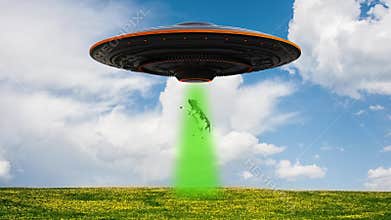 UFO Space Alien Cow Abduction
