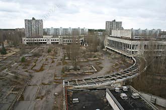The abandoned city of Pripyat, Chernobyl