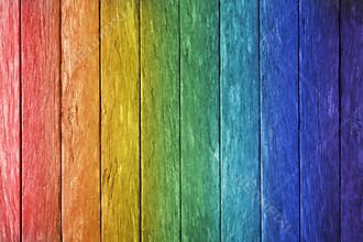 Rainbow Wood Background