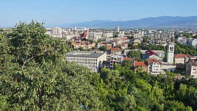 Panorama of city of Plovdiv, Bulgaria
