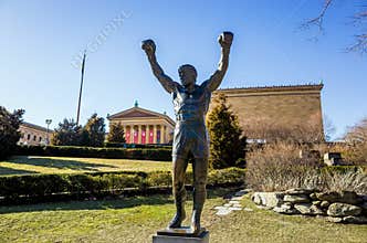 The Rocky Statue in Philadelphia,