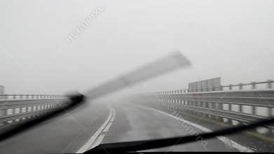 Driving car through the fog