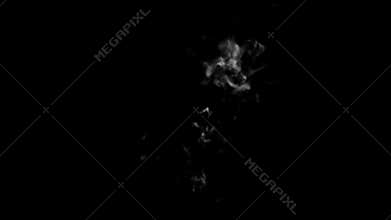 powerful explosion on black background, video background