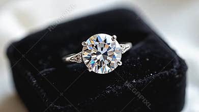 adenine perfect rhomb annulus showcased along adenine silky Generative AI