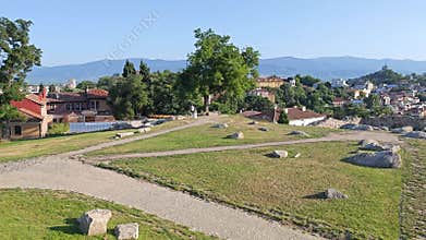 Panorama of city of Plovdiv, Bulgaria