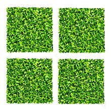Set of green grass. Realistic green lawn pattern and texture for background. Artificial green grass carpet. Seamless texture