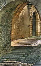 Old italy: through a archway