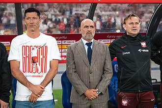 Friendly football match Poland - Moldova.