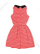 Striped dress isolated on white