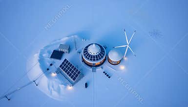 Eco friendly arctic expedition base