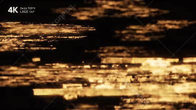 Abstract Golden Light and Dark Motion Loop, 4K, Seamless