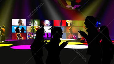 Dance performers in a night club