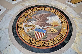 Seal in Illinois Temple Monument in Vicksburg