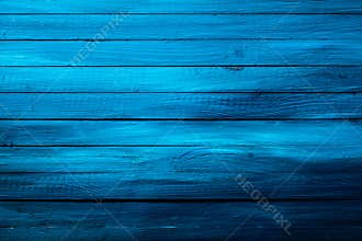Colorful rich blue wooden background texture