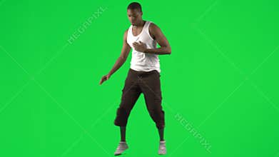 AfroAmerican young man dancing modern dance footage
