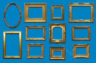 Gallery Wall with Gold Frames