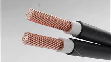 Isolated electrical cable wires with exposed copper ends