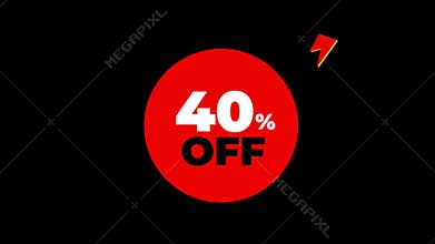 40% Off Red Animated Promo Video - Eye-Catching Discount Motion Graphic