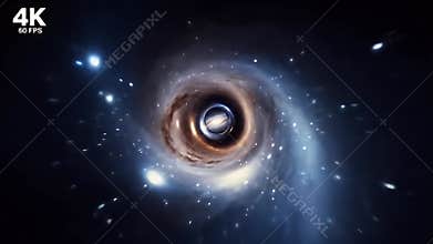 Cosmic Vortex: 4K 60FPS Hypnotic Journey Through a Galactic Nebula and Black Hole
