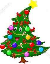 Christmas tree cartoon character