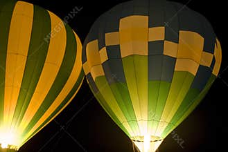 Hot Air Balloons at Night