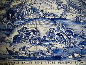 Ceramic Tiles Depicting Maritime Fishing