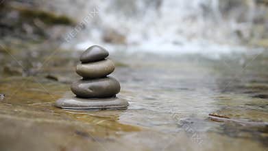 Zen stones and river