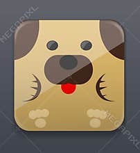 Cute dog icon