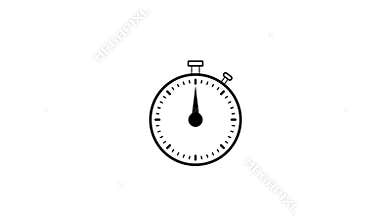 Stopwatch Action with Dynamic Red Timer Animation