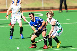 Hockey Mens Argentina Plays South Africa