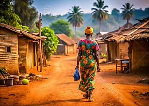 A Striking Visualization of Poverty in a Beninese Village An AIGenerated Perspective on Rural Hardship and Hope