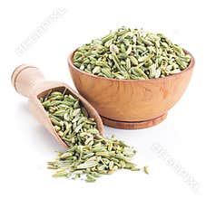 Fennel seeds isolated on white