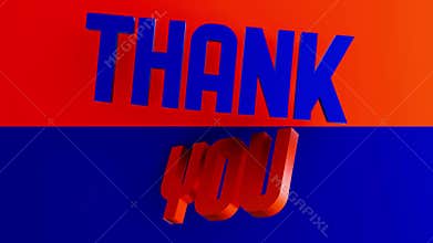 A 3d animation of the phrase \"Thank You\"