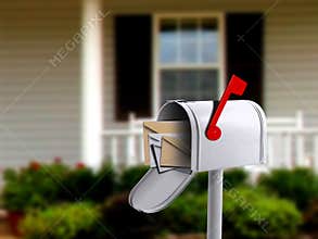 Mail Box in Front of a House