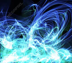 Abstract Blue Waves Backdrop