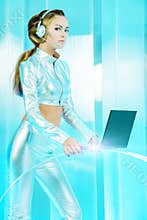 Futuristic laptop