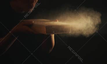 Blowing dust off old book