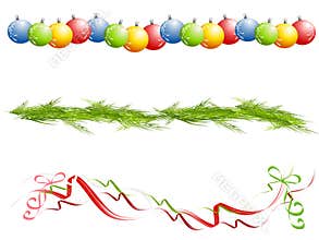 Various Isolated Christmas Borders