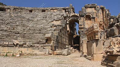 Ancient Greek-Roman amphitheatre. Myra, old name - Demre, Turkey